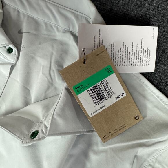 Nike Dri-FIT Coaches Performance Polo Shirt Gray Green Men's Size XL DJ5123-101 - Picture 10 of 11